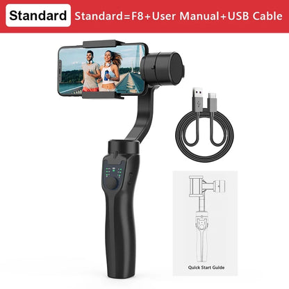 3-Axis Handheld Gimbal Stabilizer with Accessories - Anti Shake Smartphone Video Holder for Android & iPhone