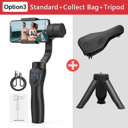 3-Axis Handheld Gimbal Stabilizer with Accessories - Anti Shake Smartphone Video Holder for Android & iPhone
