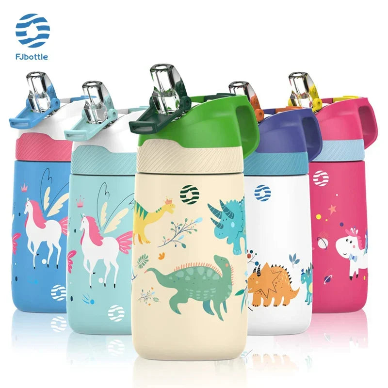 Kids Water Bottle 350ml Vacuum Insulated Thermos Healthy Straw BPA Free Back to School 2025 Hot Cold 24H