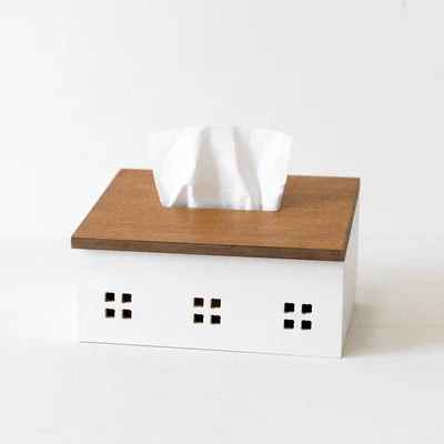 Tissue Box Wooden Nordic Napkin Holder Box Fall 2025 Kitchen Dining Organizer Eco Friendly Rustic Gift