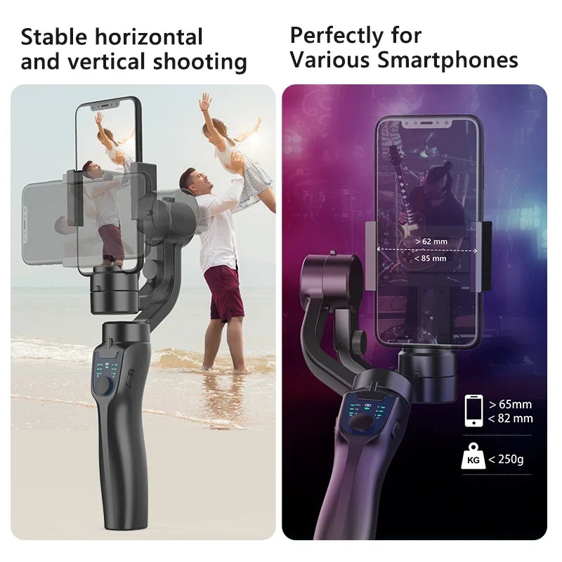 3-Axis Handheld Gimbal Stabilizer with Accessories - Anti Shake Smartphone Video Holder for Android & iPhone