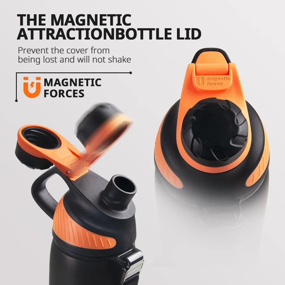 Insulated Water Bottle 1000ml Stainless Steel Vacuum Flask With Magnetic Lid Summer Travel 2026
