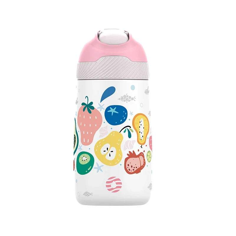 Kids Water Bottle 350ml Vacuum Insulated Thermos Healthy Straw BPA Free Back to School 2025 Hot Cold 24H