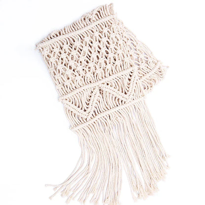 Table Runner Cotton Macrame Bohemian Style Holiday Table Decor Christmas 2025 Handmade Cozy Rustic