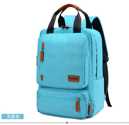 Canvas Laptop Backpack 20-35L Large Capacity Rucksack Travel School Bag Back To School 2025 Organized Water Resistant