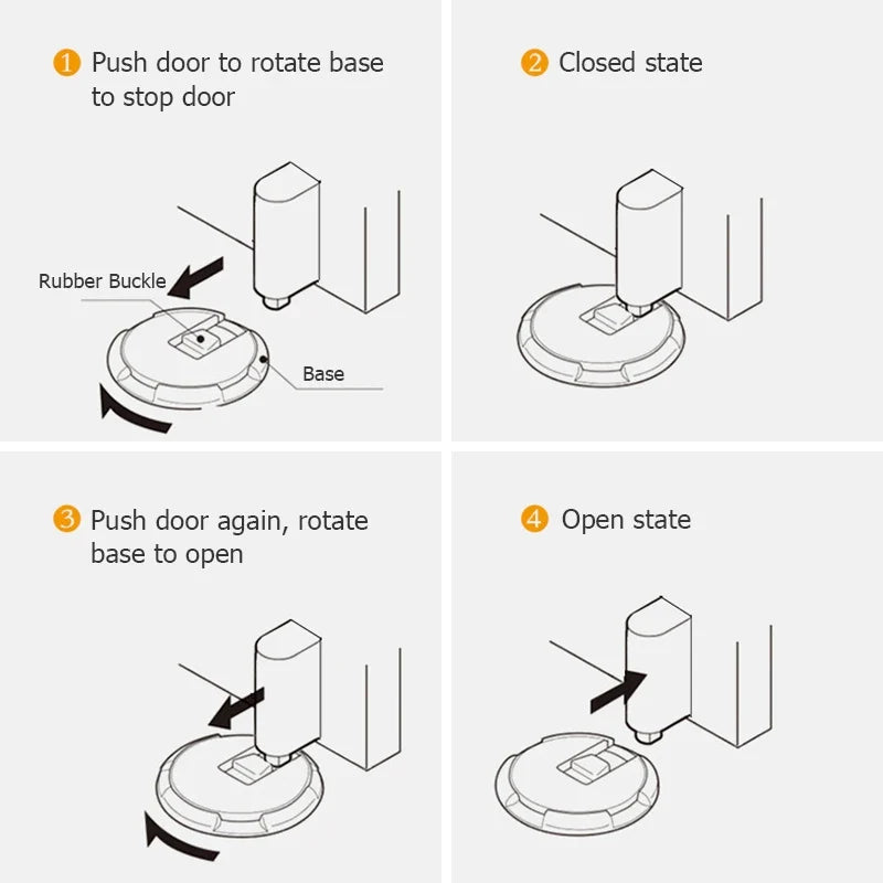 Magnetic Door Stopper Adjustable Heavy Duty No Drill