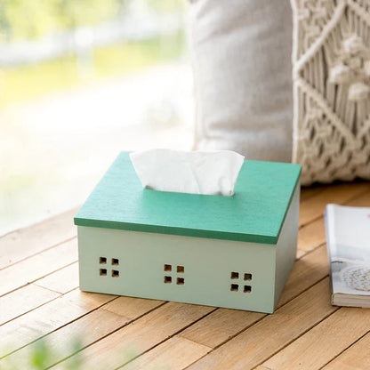Tissue Box Wooden Nordic Napkin Holder Box Fall 2025 Kitchen Dining Organizer Eco Friendly Rustic Gift