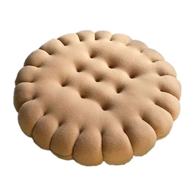 Seat Cushion Biscuit Plush Pillow Cozy Home Decor Fall 2025 Decorative Chair Car Pad Comfort Gift