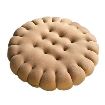 Seat Cushion Biscuit Plush Pillow Cozy Home Decor Fall 2025 Decorative Chair Car Pad Comfort Gift