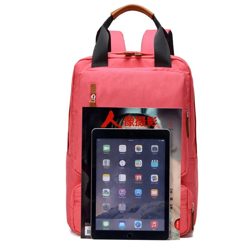 Canvas Laptop Backpack 20-35L Large Capacity Rucksack Travel School Bag Back To School 2025 Organized Water Resistant