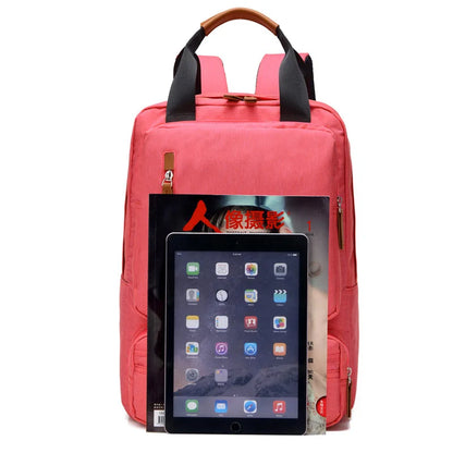 Canvas Laptop Backpack 20-35L Large Capacity Rucksack Travel School Bag Back To School 2025 Organized Water Resistant