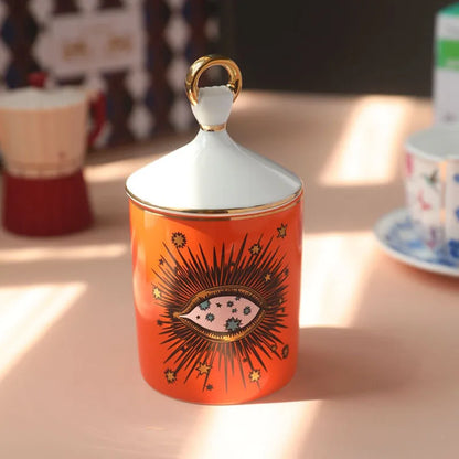 Candle Holder Starry Sky Big Eye Ceramic Jar Home Decor Fall 2025 Aromatherapy Scented Gift