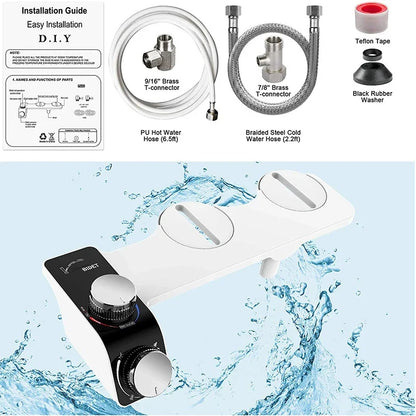 Bidet Toilet Seat Attachment Dual Nozzle Self Cleaning Non Electric Fall 2026 Home Upgrade