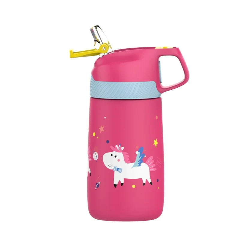 Kids Water Bottle 350ml Vacuum Insulated Thermos Healthy Straw BPA Free Back to School 2025 Hot Cold 24H