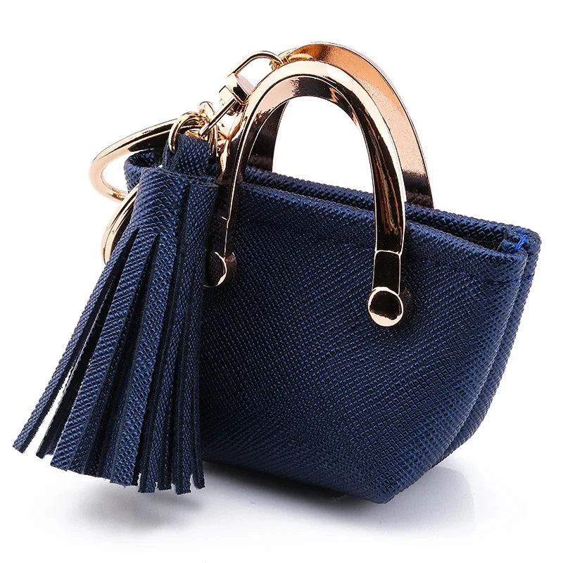 1+1 Free Birkin Inspired Mini Hand Bag - PU Leather Coin Bag Charm Keychain