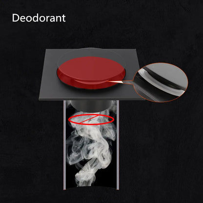 Floor Drain Brass Deodorizing Square Shower Drain Grate Cover 10x10 cm for Modern Bathroom Upgrade 2026