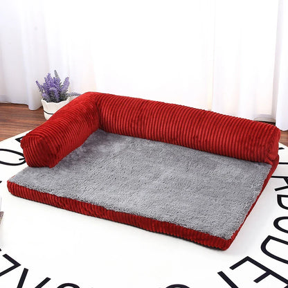 Dog Bed Coral Fleece L Shaped Sofa Bed Fall 2025 Waterproof Bolster Cushion Machine Washable Cozy Support