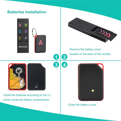 Wireless Key Finder 1 Transmitter 6 Receivers RF Locator Back To School 2025 Home Tracker With 80dB Beep And LED