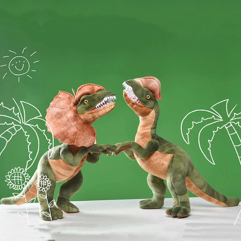 Dilophosaurus Plush Toy Double Crest Soft Dino Collectible