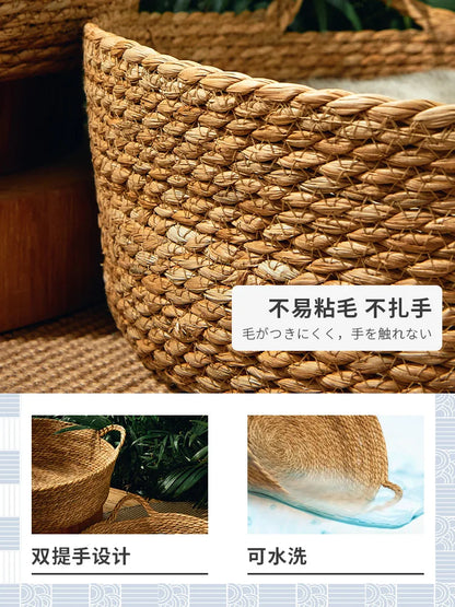 Rattan Cat Nest Handwoven Bamboo Bed Four Seasons 2025 Natural Cool Cozy Hideaway Eco Friendly