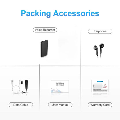 Voice Recorder Ultra Thin Mini Digital Dictaphone Compact