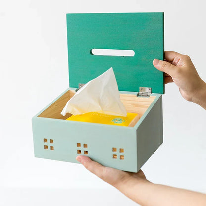 Tissue Box Wooden Nordic Napkin Holder Box Fall 2025 Kitchen Dining Organizer Eco Friendly Rustic Gift
