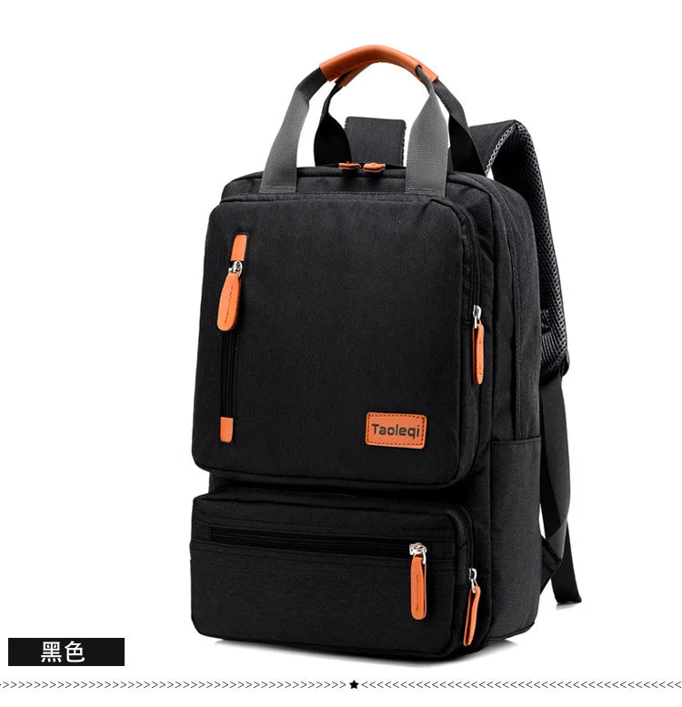 Canvas Laptop Backpack 20-35L Large Capacity Rucksack Travel School Bag Back To School 2025 Organized Water Resistant