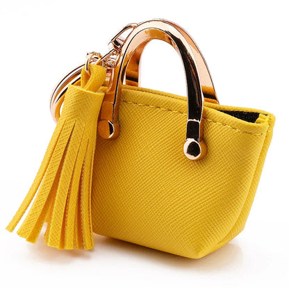 1+1 Free Birkin Inspired Mini Hand Bag - PU Leather Coin Bag Charm Keychain