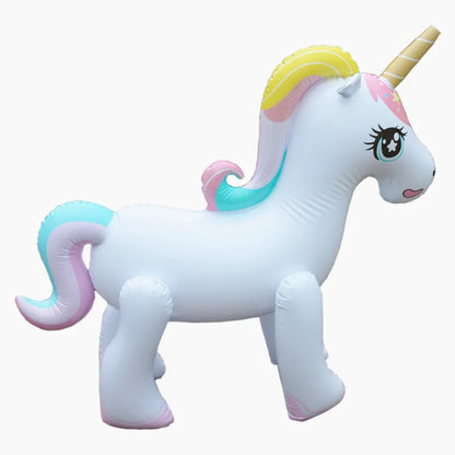 Inflatable Unicorn PVC Giant Water Spray Pool Float Kids Summer 2025 Backyard Party Splash Toy