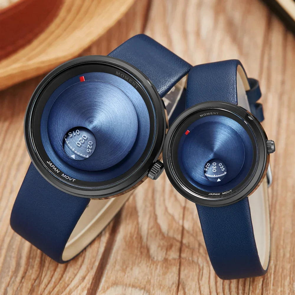 Quartz Watch Minimalist Leather Strap Couple Watch Set Fall 2025 Waterproof Japanese Movement Gift