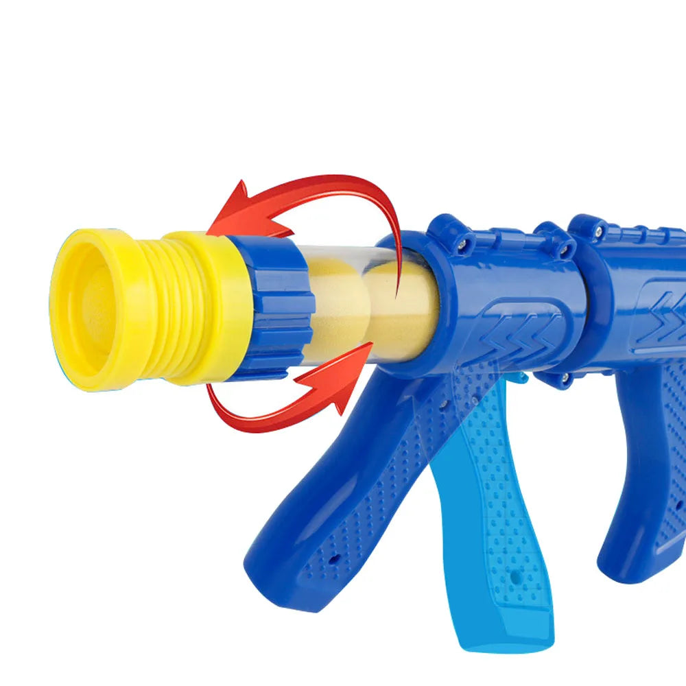 Foam Ball Gun Kids Air Powered Soft Bullet Shooter Toy Desktop Indoor Outdoor Fall 2025 Safe EVA Play