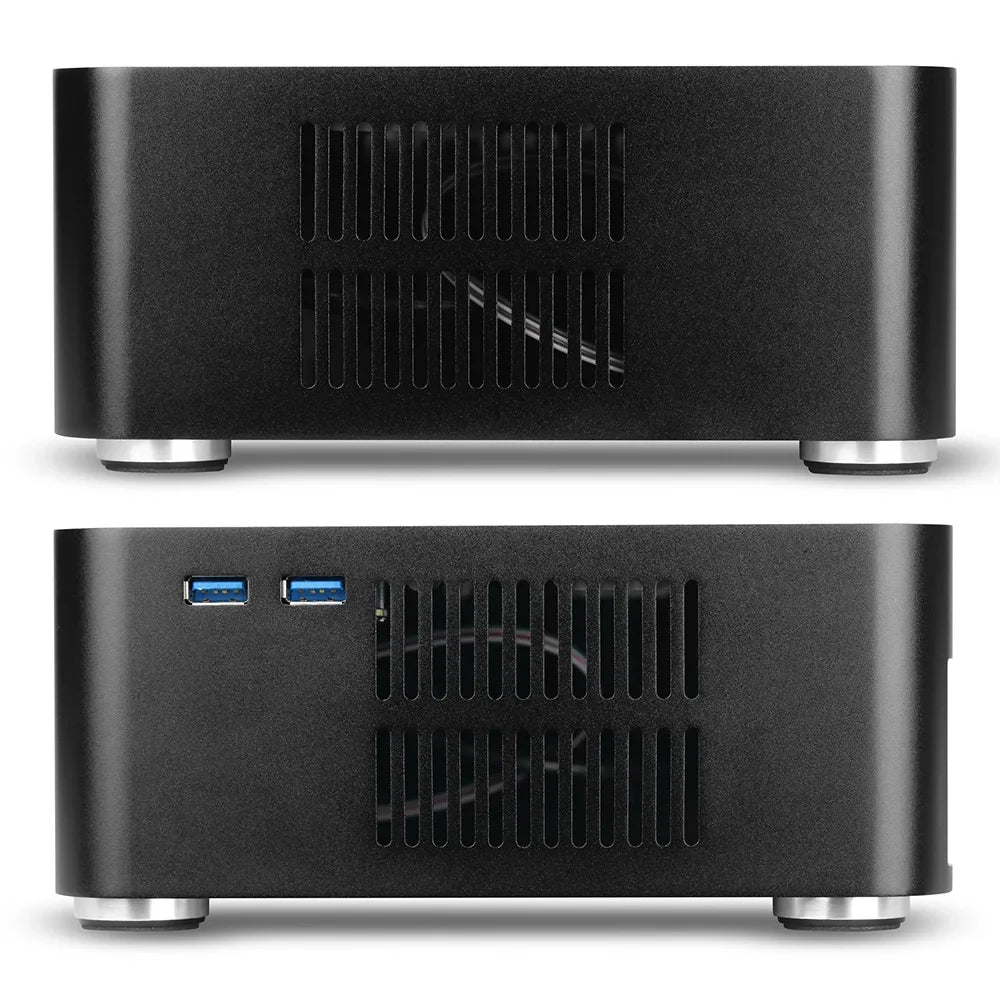Mini ITX Case All Aluminum Chassis With Built In PSU