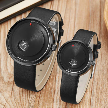 Quartz Watch Minimalist Leather Strap Couple Watch Set Fall 2025 Waterproof Japanese Movement Gift