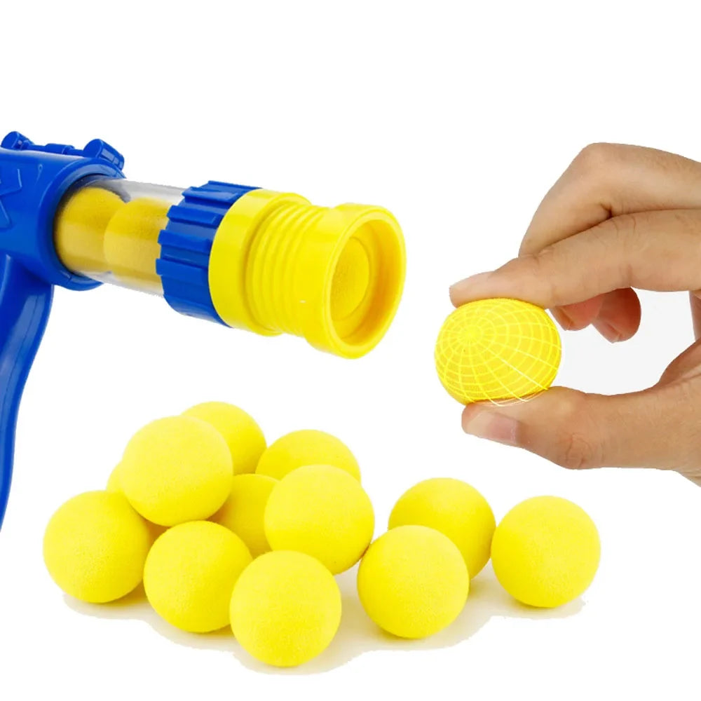 Foam Ball Gun Kids Air Powered Soft Bullet Shooter Toy Desktop Indoor Outdoor Fall 2025 Safe EVA Play