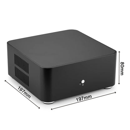 Mini ITX Case All Aluminum Chassis With Built In PSU