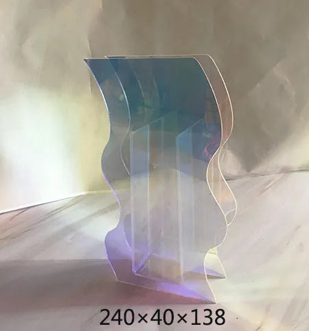 Acrylic Vase M Size Geometric Tabletop Vase Fall 2025 Rainbow Sunlight Reflection Desktop Home Decor Gift