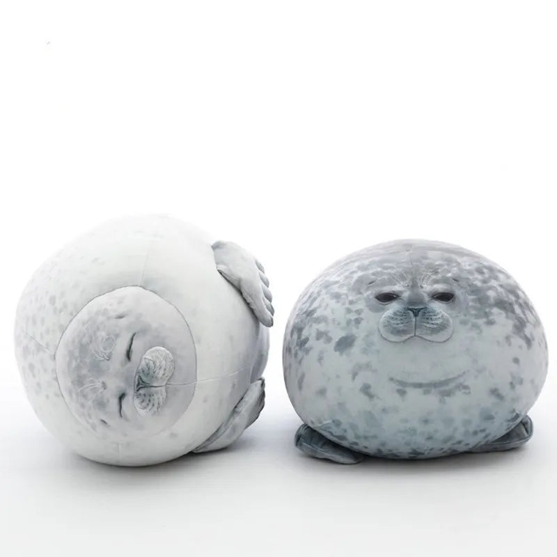 Angry Blob Seal Pillow 3D Plush Toy for Kids, 20CM Cute Sea Lion Gift