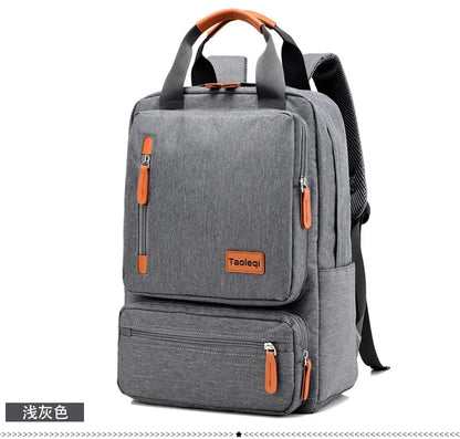 Canvas Laptop Backpack 20-35L Large Capacity Rucksack Travel School Bag Back To School 2025 Organized Water Resistant