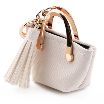 1+1 Free Birkin Inspired Mini Hand Bag - PU Leather Coin Bag Charm Keychain