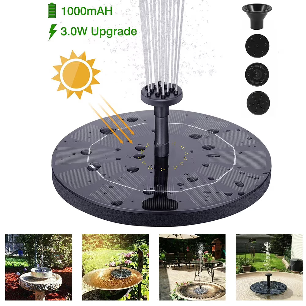 Solar-Powered Floating Fountain Pump for Pond & Garden