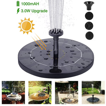 Solar-Powered Floating Fountain Pump for Pond & Garden