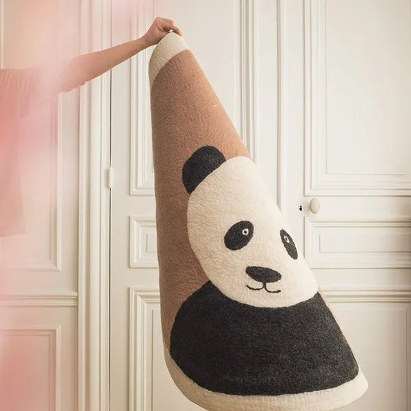 Kids Play Mat Thickened Round Cartoon Owl Panda Nordic Rug Back To School 2025 Cushioned Crawling Mat