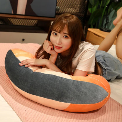 Salmon Plush Pillow Realistic Food Cushion Cozy Gift