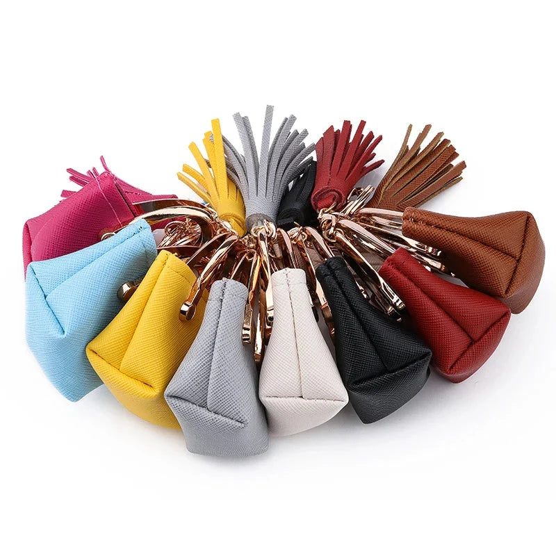 1+1 Free Birkin Inspired Mini Hand Bag - PU Leather Coin Bag Charm Keychain