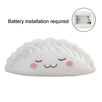 Night Light Rechargeable LED Bun Dumpling Cartoon Bedside Lamp Fall 2025 Kids Bedroom Soft Sleep Gift