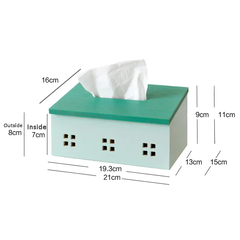 Tissue Box Wooden Nordic Napkin Holder Box Fall 2025 Kitchen Dining Organizer Eco Friendly Rustic Gift