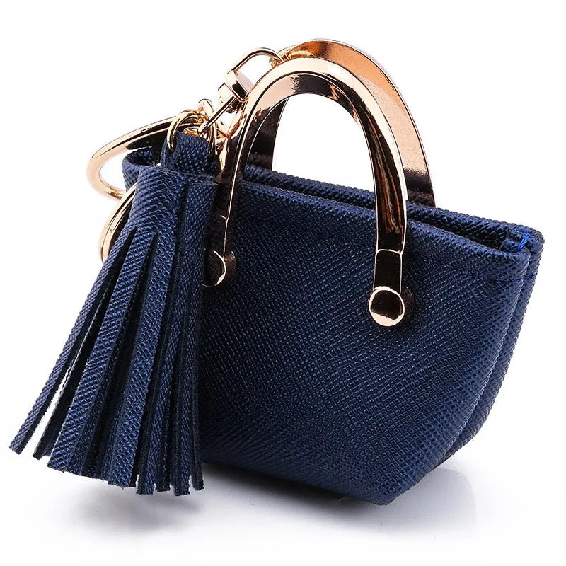1+1 Free Birkin Inspired Mini Hand Bag - PU Leather Coin Bag Charm Keychain