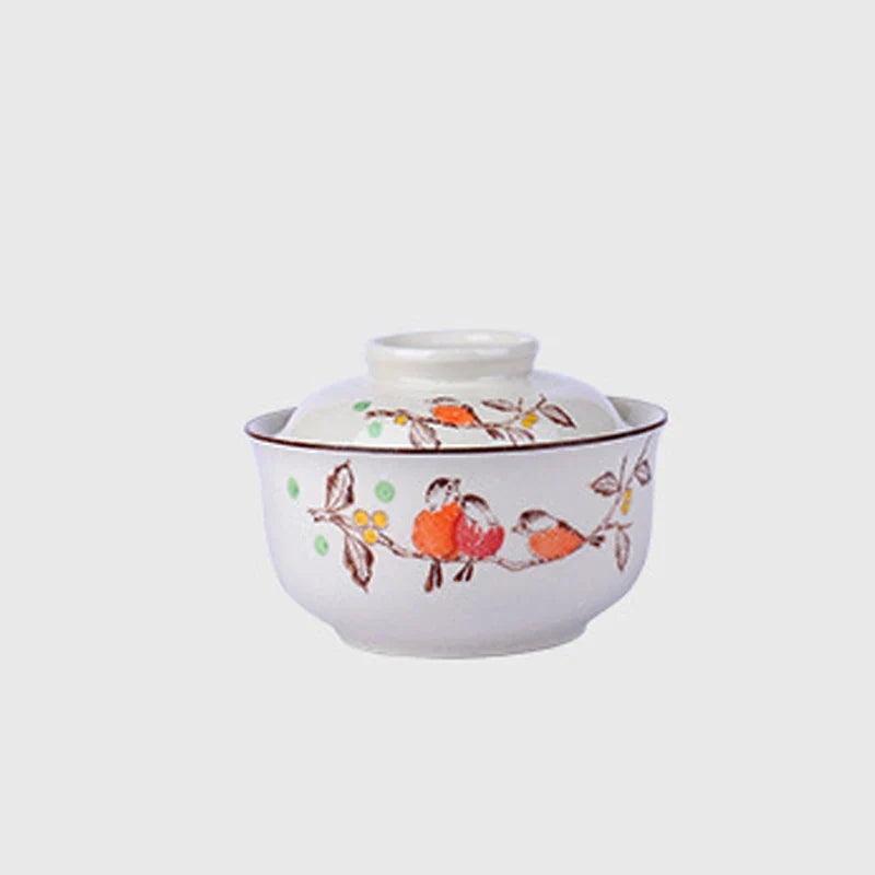 Ramen Bowl Large Ceramic With Lid Retro Fall 2025 Tableware