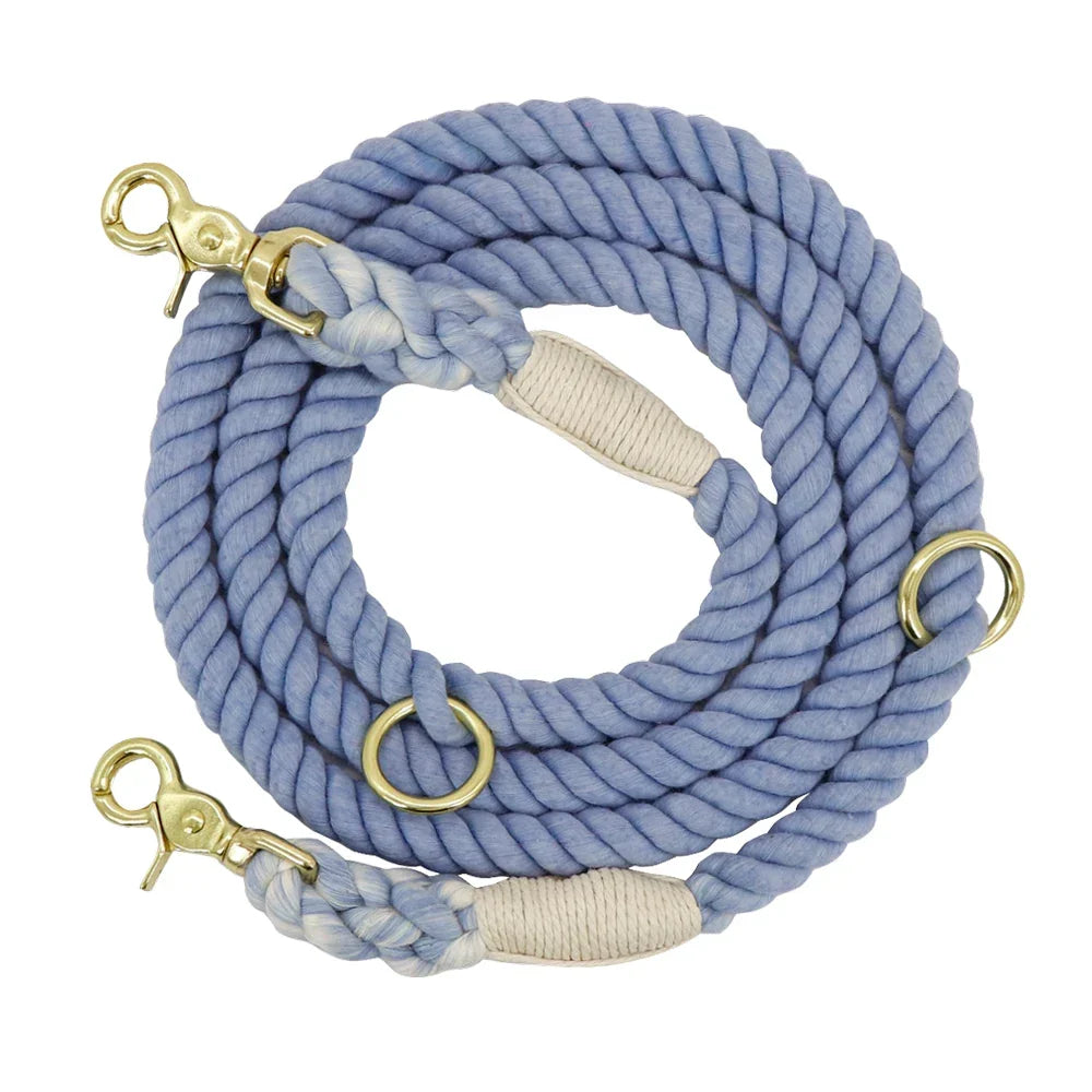 Dog Leash Rope Nylon Heavy Duty Walking Lead Hiking Training Fall 2025 Comfortable Leather Wrapped Grip