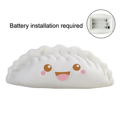 Night Light Rechargeable LED Bun Dumpling Cartoon Bedside Lamp Fall 2025 Kids Bedroom Soft Sleep Gift